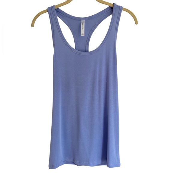 Fabletics Jess Racerback Tank Ribbed Scoop Neck Gym Top Purple Iris Yoga Size XS - Picture 5 of 6